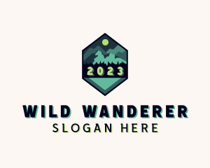 Mountain Trekking Adventure logo design