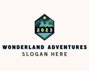 Mountain Trekking Adventure logo design