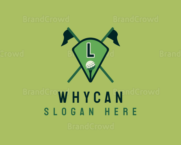 Golf Flag Country Club Logo