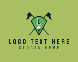 Golf - Golf Flag Country Club logo design