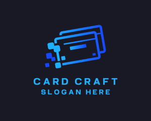 Card - Credit Card Pixel logo design