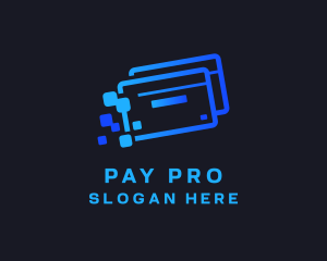 Payment - Credit Card Pixel logo design