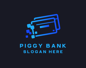 Credit Card Pixel logo design