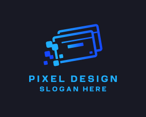 Credit Card Pixel logo design