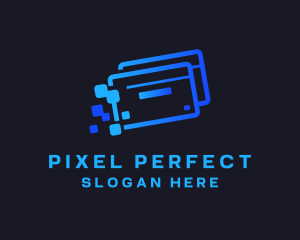 Credit Card Pixel logo design