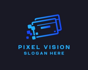 Credit Card Pixel logo design