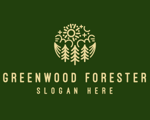 Sunny Pine Forest  logo design