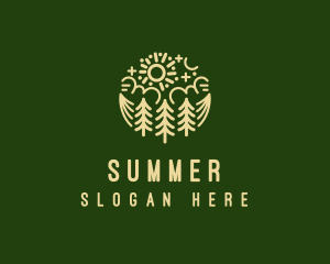 Sunny Pine Forest  logo design