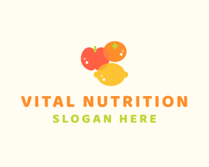 Nutritionist - Orange Apple Lemon Fruit logo design
