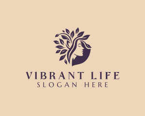 Yoga Woman Tree logo design