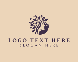 Eco - Yoga Woman Tree logo design