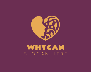 Woman Heart Nature Logo