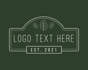 Home Decor - Eco Brand Wordmark logo design