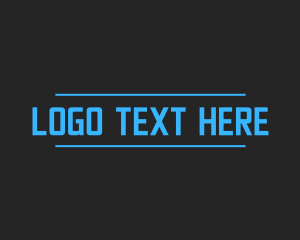 Text - Cool Blue Square Text logo design