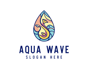 Ocean Fish Sea Water logo design