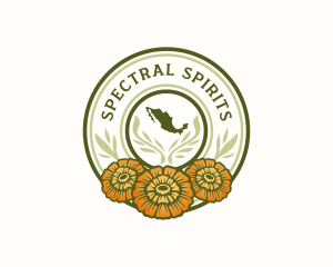 Mexican Marigold Flower Logo