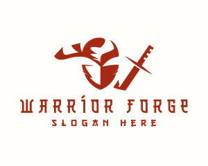 Samurai Warrior Ninja logo design