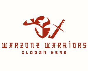 Samurai Warrior Ninja logo design