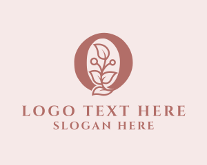 Botanist - Pink Vine Boutique Letter O logo design