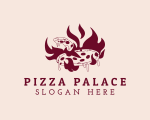 Pizza - Hot Pizza Snack logo design