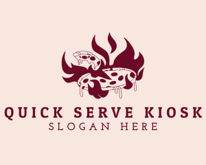 Hot Pizza Snack logo design