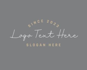 Simple Style Script Logo