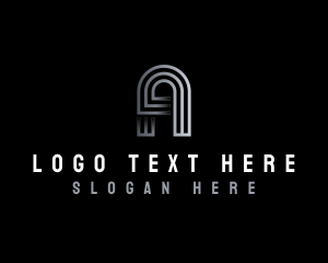 Stripe - Advertising Agency Letter A logo design