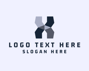 Concrete - Modern Industrial Letter X logo design