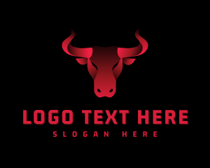 Matador - Gradient Bull Head logo design