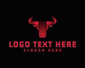 Business - Bull Head Animal logo design