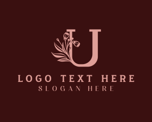 Flower - Feminine Salon Letter U logo design