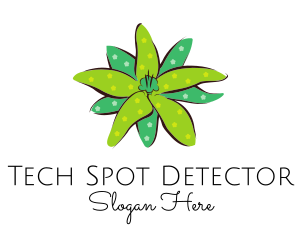 Green Flower Spots logo design