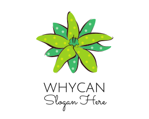 Vegetarian - Green Flower Spots logo design