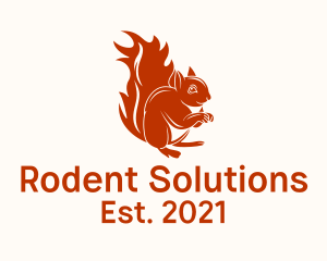 Rodent - Red Squirrel Tail logo design