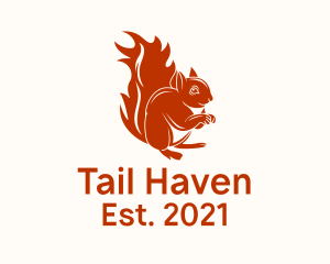 Tail - Red Squirrel Tail logo design