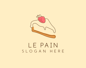 Boulangerie - Strawberry Cheesecake Slice logo design
