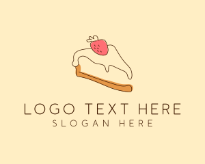 Strawberry Cheesecake Slice Logo