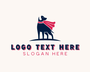 Grooming - Pet Dog Superhero logo design