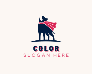 Pet Dog Superhero Logo