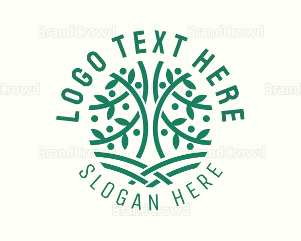 Tree Lawn Care Farm Logo