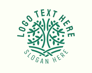 Arborist - Tree Lawn Care Farm logo design