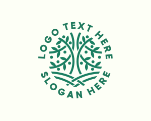 Sustainable - Tree Lawn Care Farm logo design