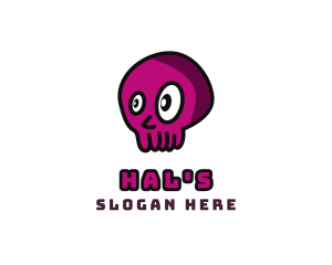 Halloween Cartoon Skull Logo