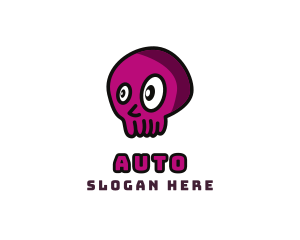 Halloween Cartoon Skull Logo