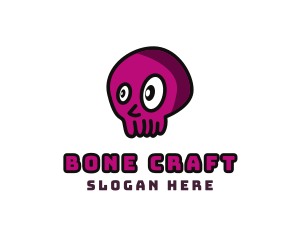 Skeletal - Halloween Cartoon Skull logo design