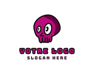 Cartoon - Halloween Cartoon Skull logo design