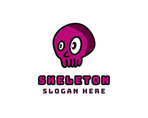 Halloween Cartoon Skull logo design