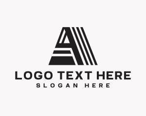 Draft - Construction Stripes Letter A logo design