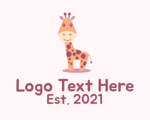 Giraffe - Cute Giraffe Mascot logo design