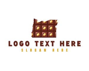 Map - Chocolate Dessert Oregon logo design